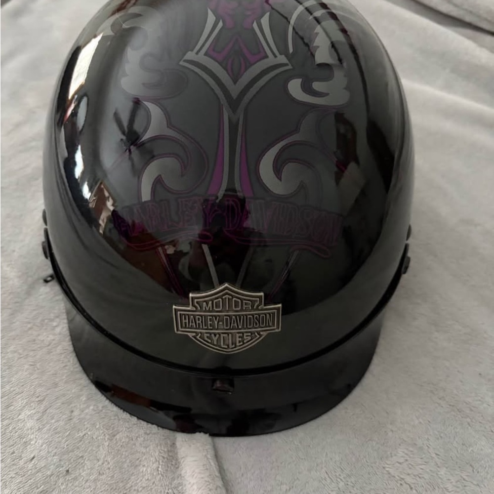 Harley-Davidson Black Helmet with Purple Accents